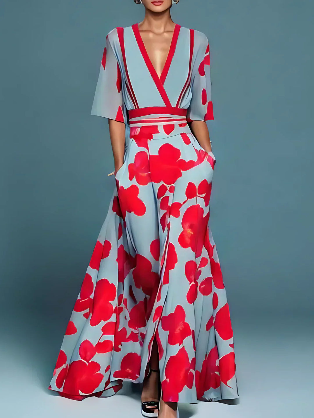 Evie | Elegant Dress With Flower Pattern