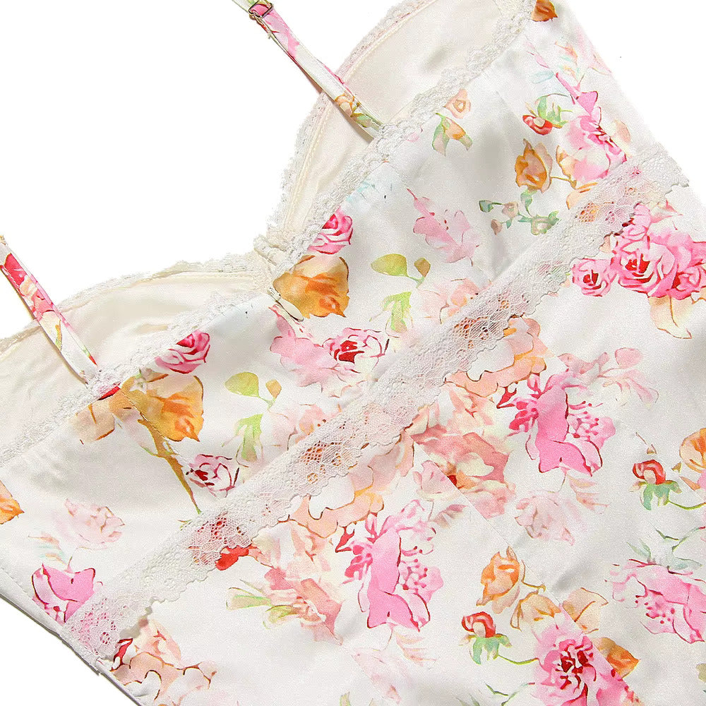 Lucy | Floral Satin Maxi Dress