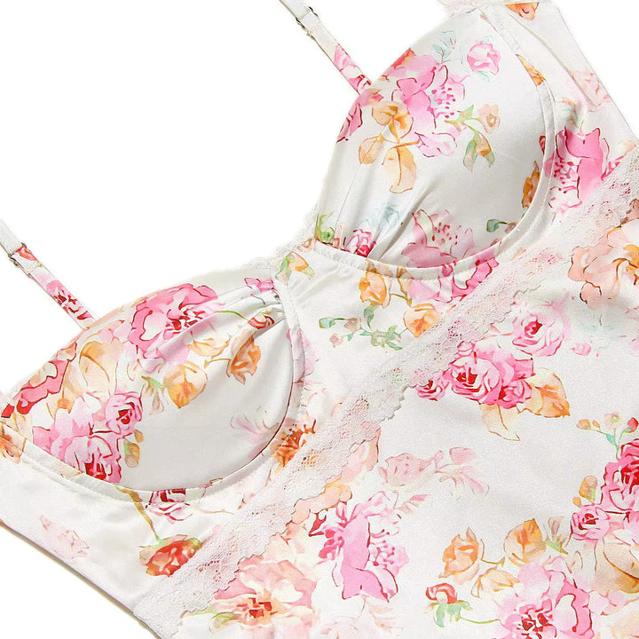 Lucy | Floral Satin Maxi Dress