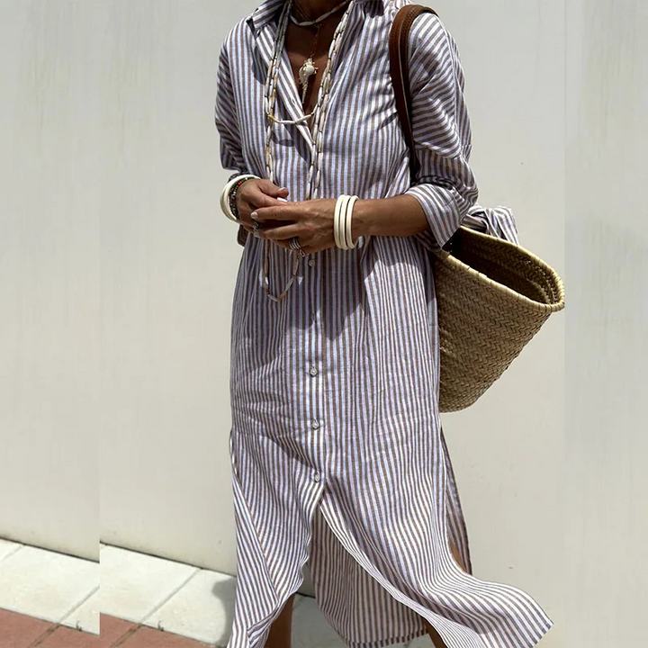 Beck | Striped Shirt Dress