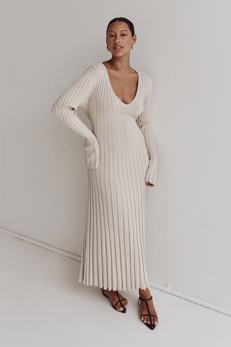 Selene | Knit Midi Dress