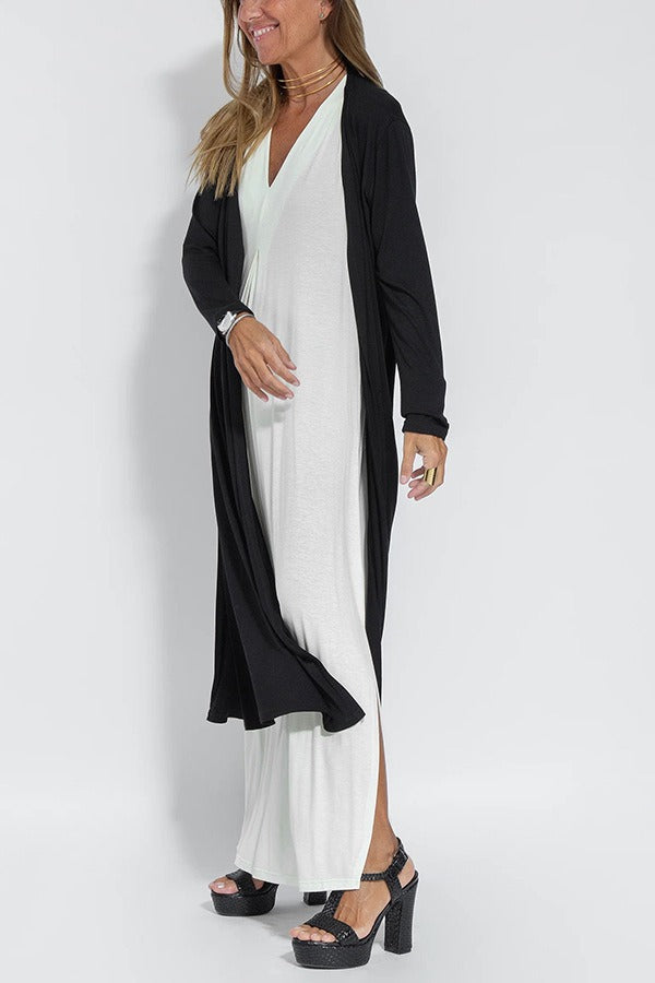 Renee | Elegant long dress + matching cardigan FREE