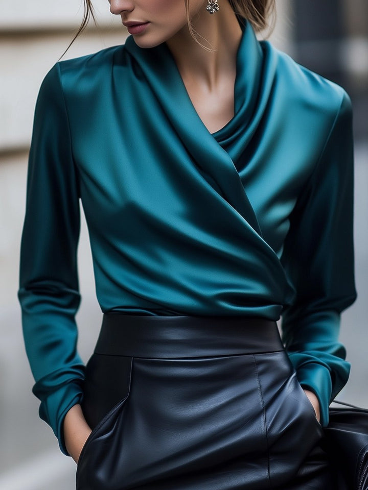 Florence | Vintage Teal Blouse