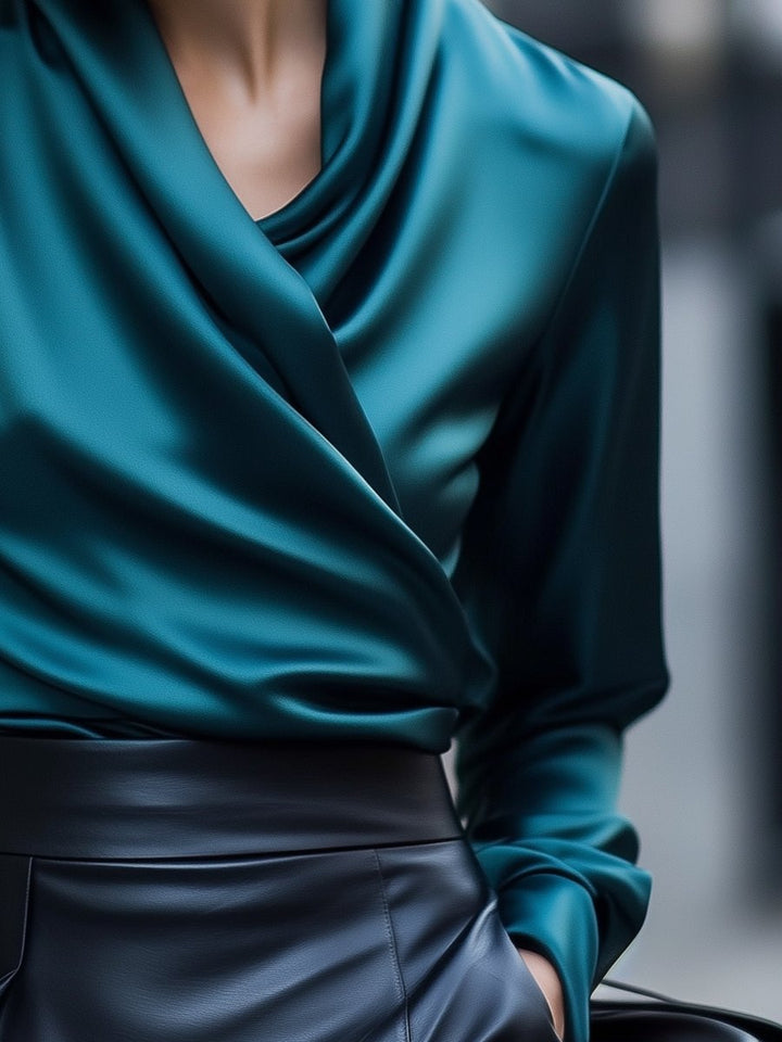 Florence | Vintage Teal Blouse