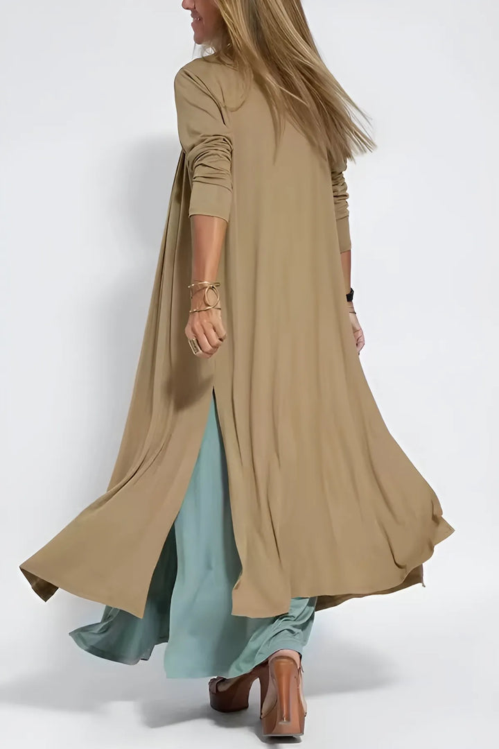 Renee | Elegant long dress + matching cardigan FREE